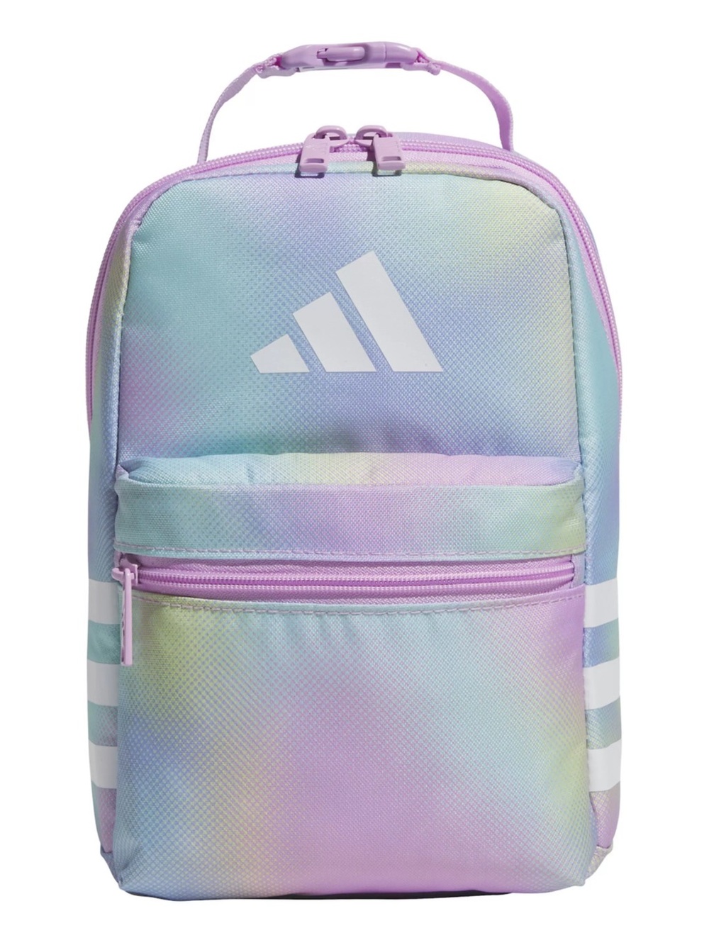 adidas Santiago 3 Insulated School Lunch Bag w/ Handle & Zipper Gradient Pink